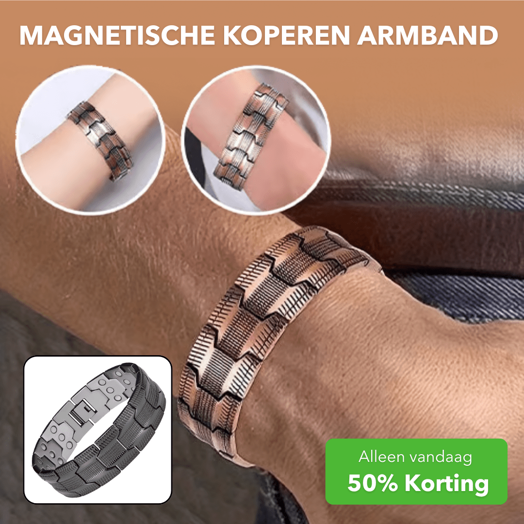 PureCopper™ - Extra sterke magnetische koperen armband - LOOLA
