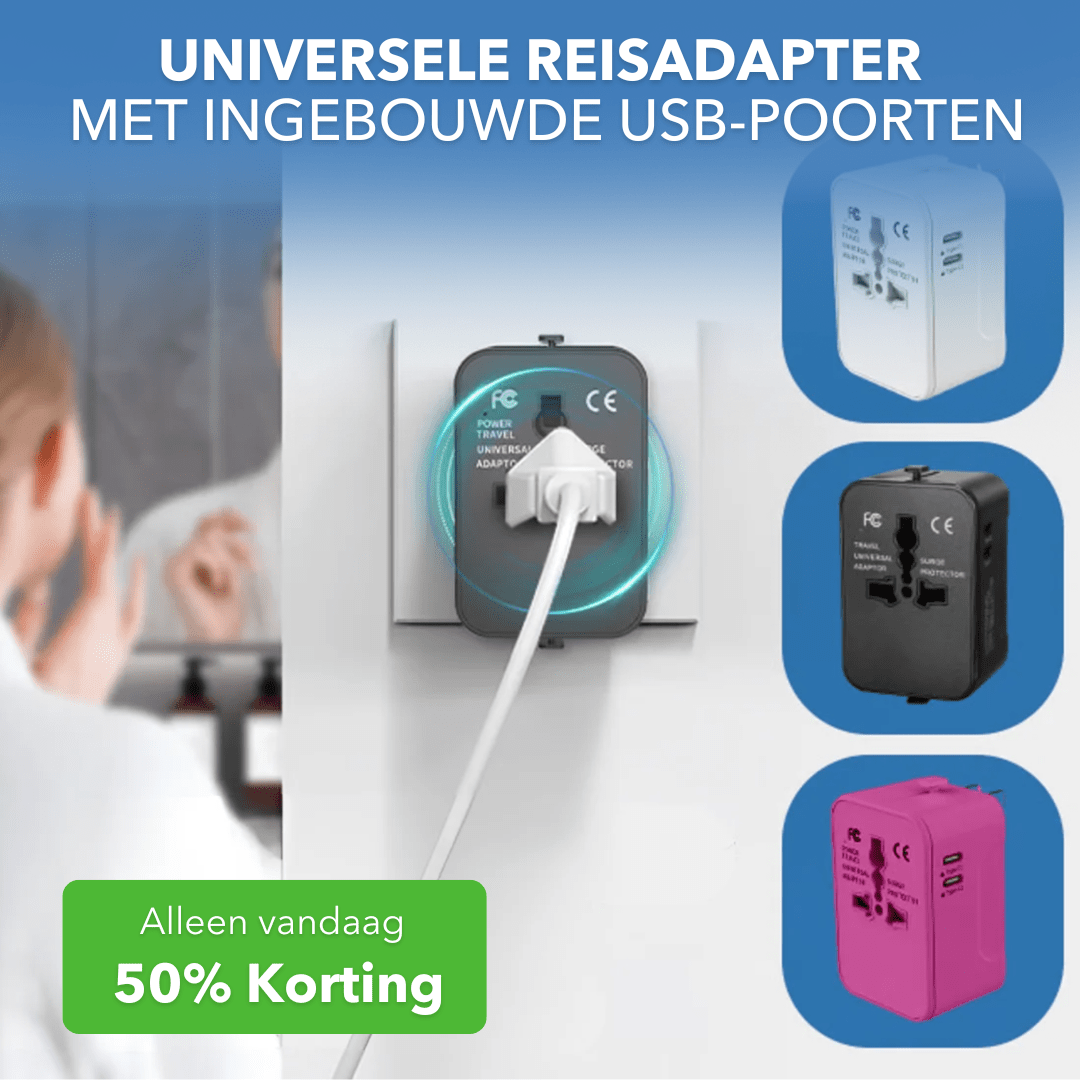 TravelLink™ - Universele reisadapter voor wereldwijd gebruik - Plofje