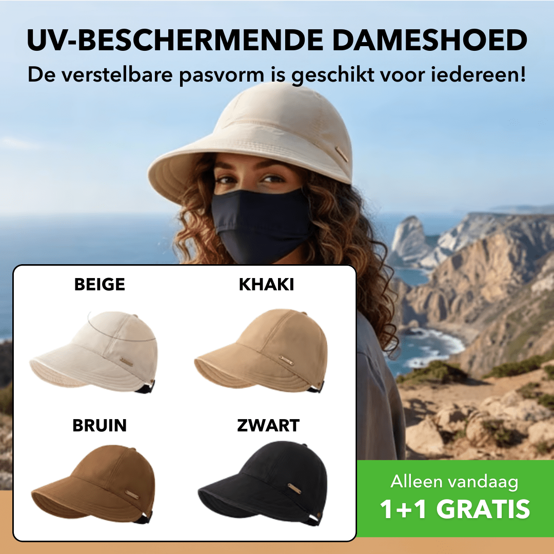 SunCover™ - Opvouwbare dameshoed met extra brede rand - Plofje