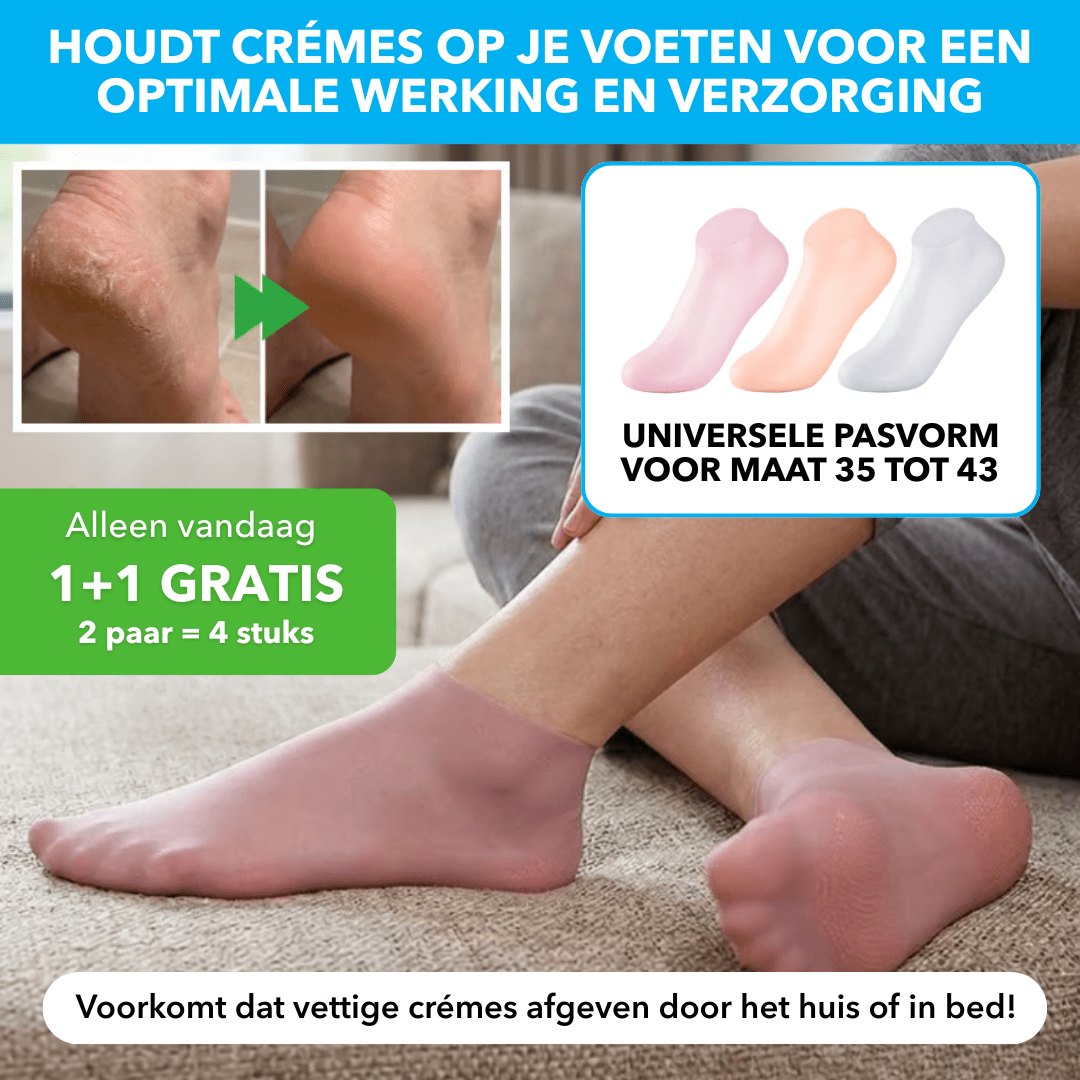FootCare™ - Hydraterende pedicuresokken voor dagelijkse voetverzorging - Plofje