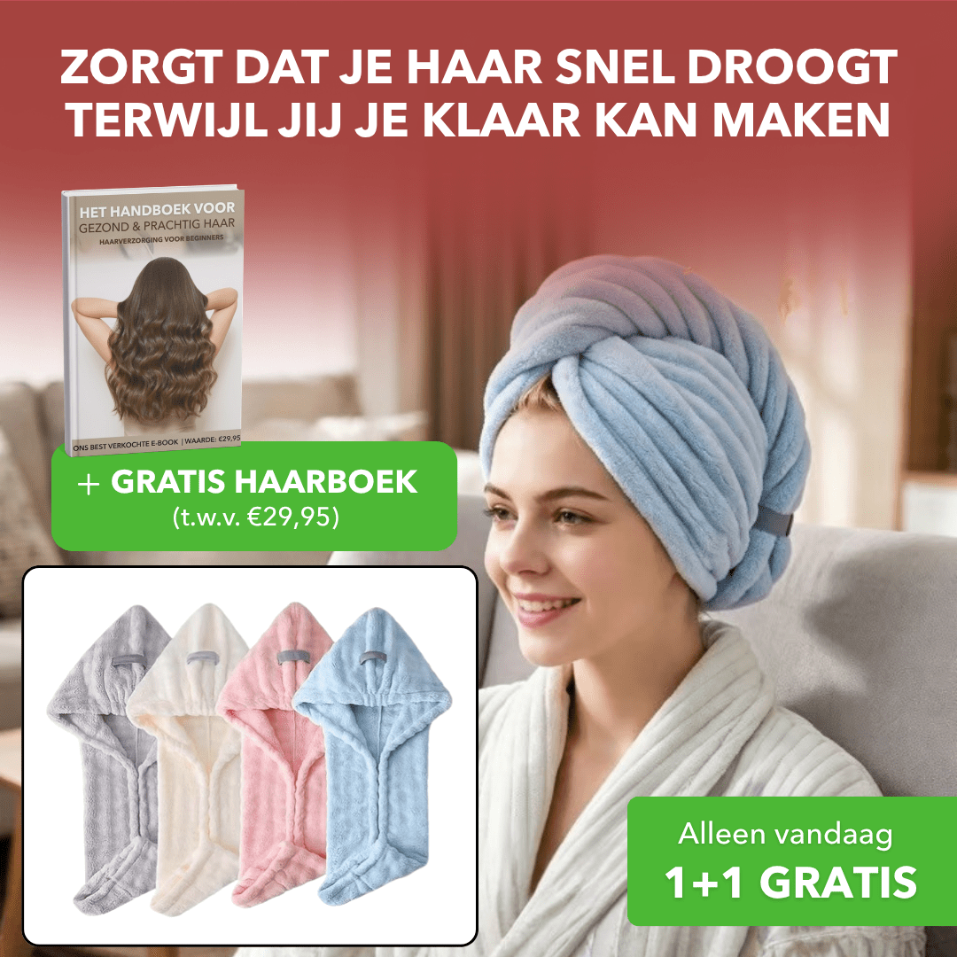 HairDry™ - Ultra absorberende microvezel haartulband - Plofje