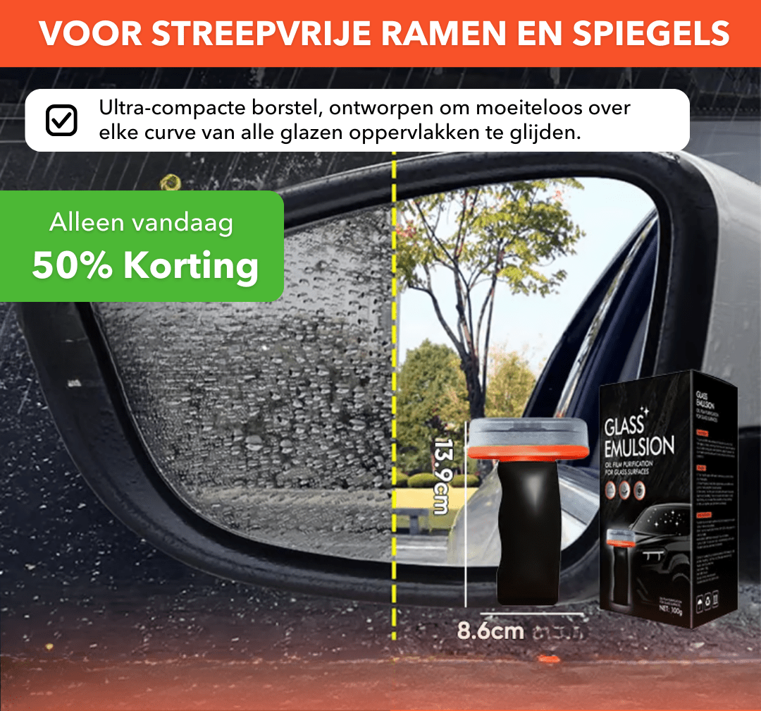 PureGlass™ - Reinigingsborstel tegen glasaanslag en vervuiling - LOOLA