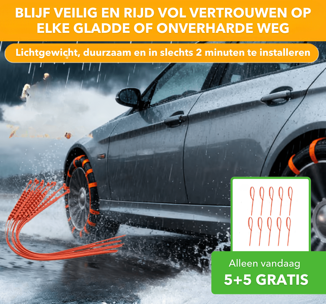 SnowGrip™ - Antislip sneeuwkettingen met handige sluiting - LOOLA