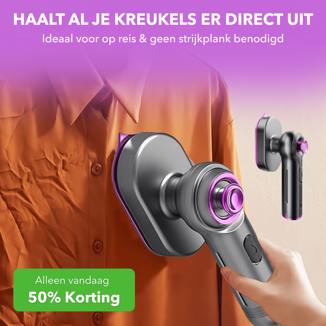 SteamGo™ - Compact stoomstrijkijzer voor kreukvrije kleding - LOOLA