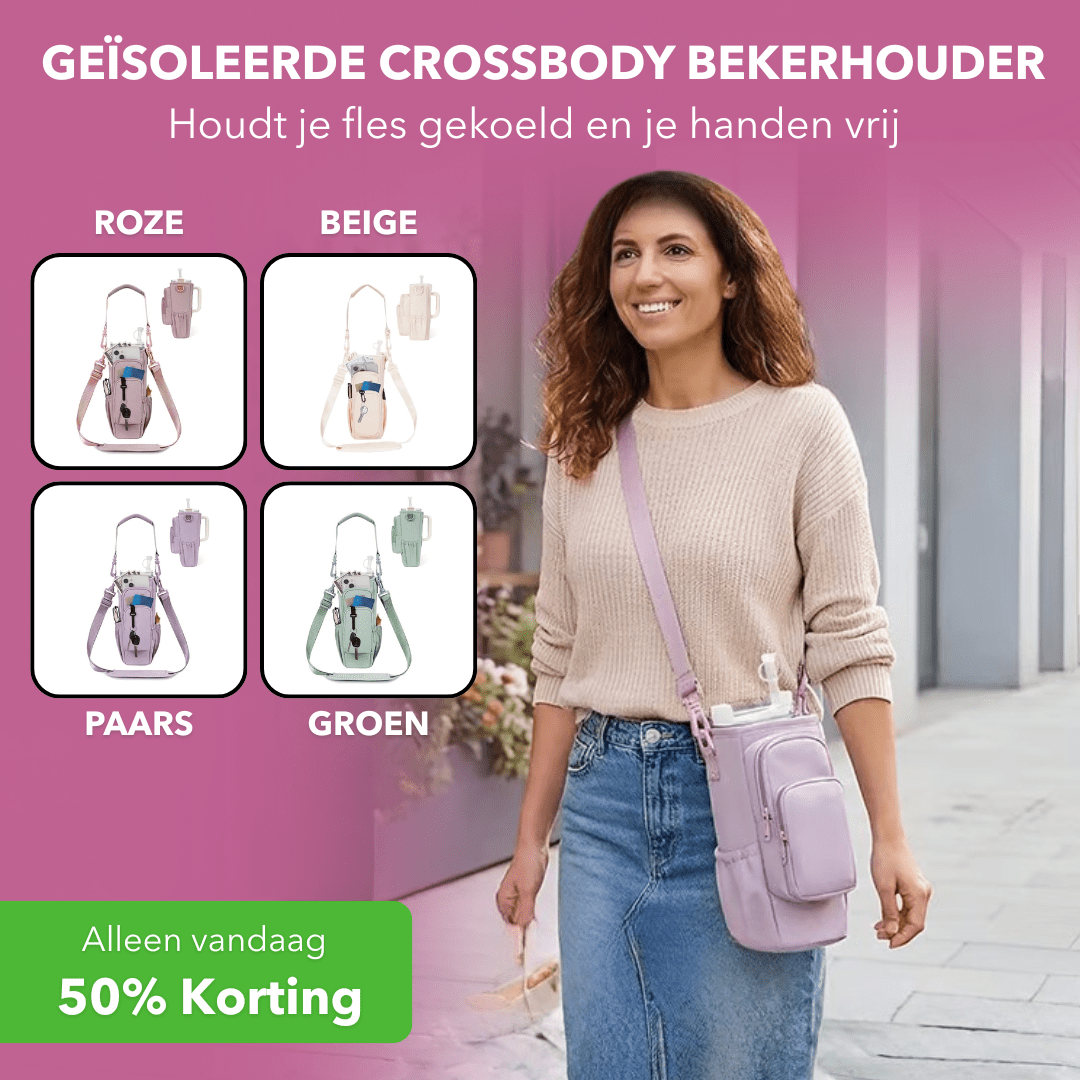 CupCarry™ - Geïsoleerde bekerhouder met handige opbergvakken - Plofje