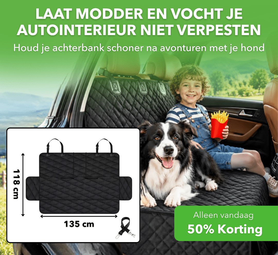 PawRide™ - Waterafstotende hondenmat voor de achterbank - Plofje
