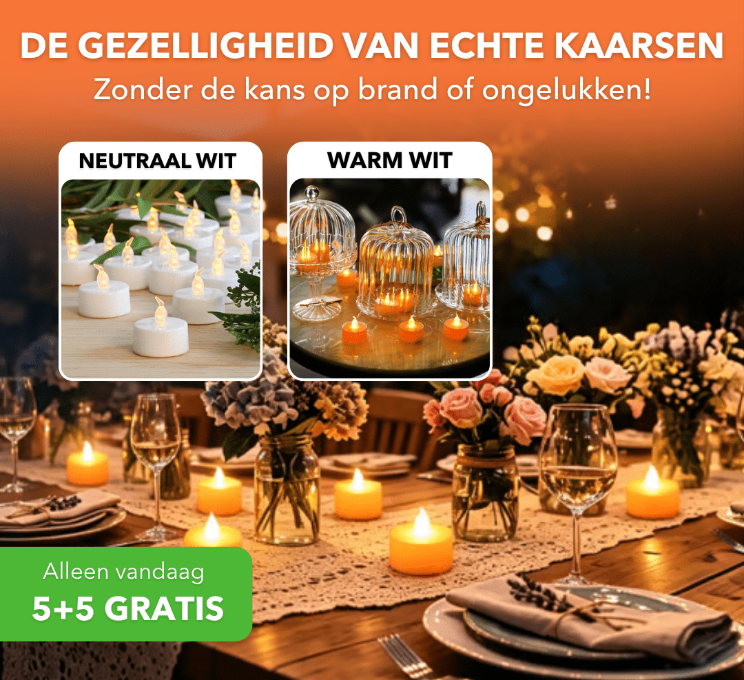 CandleGlow™ - LED-kaarsjes met warme en natuurlijke gloed - Plofje