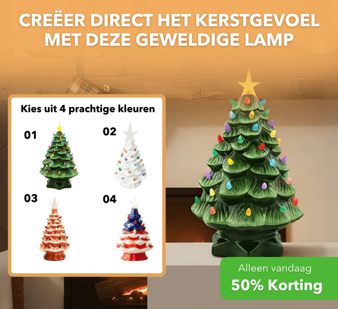 TwinkleTree™ - Nostalgische kerstboomlamp met sfeervolle verlichting - Plofje