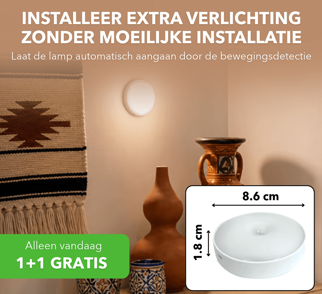 MotionGlow™ - Draadloze LED-sensorlamp met bewegingsdetectie - Plofje