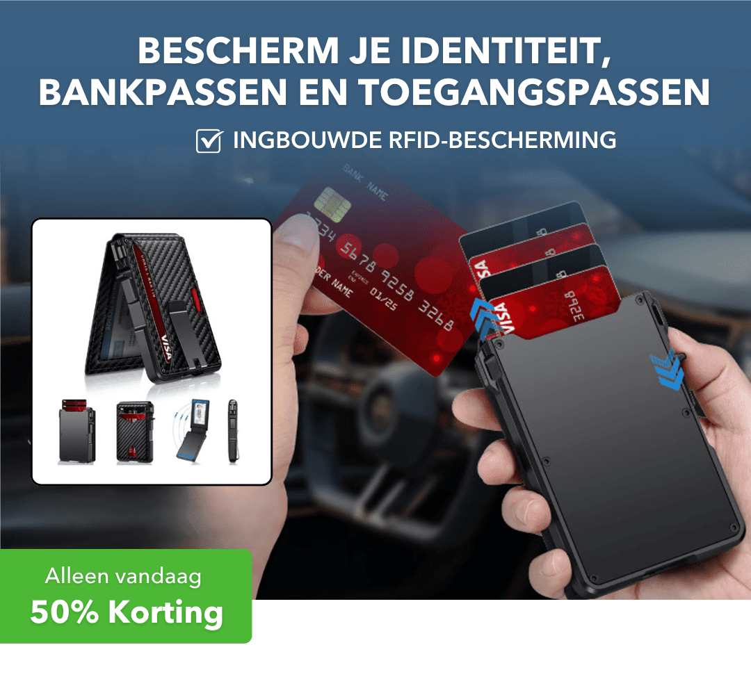 CardSafe™ - Aluminium kaarthouder met RFID-bescherming - Plofje