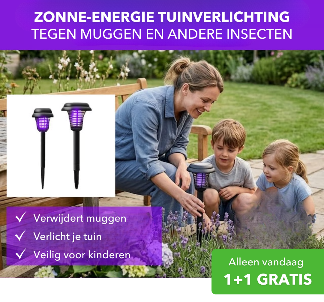 GlowTrap™ - Zonne - energie lamp tegen muggen en insecten - Plofje