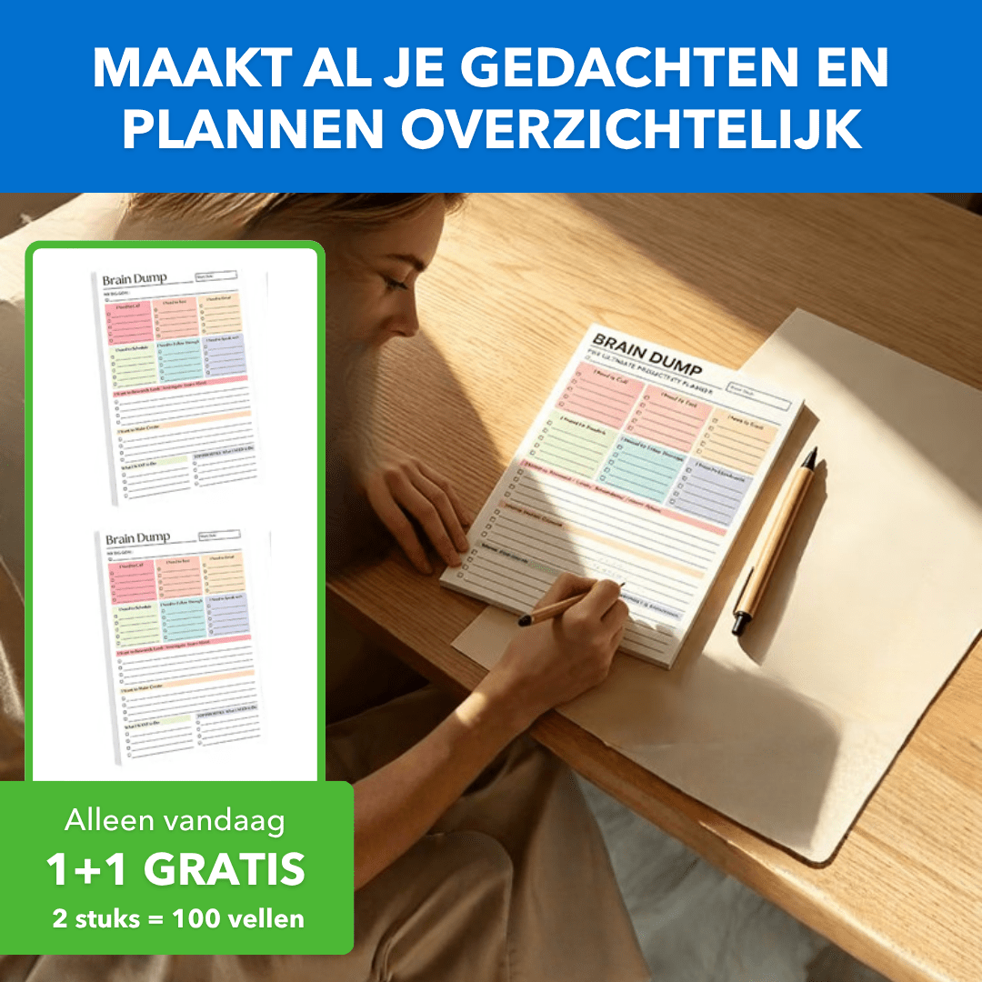 TaskFlow™ - Brain Dump planner voor meer overzicht en focus - Plofje