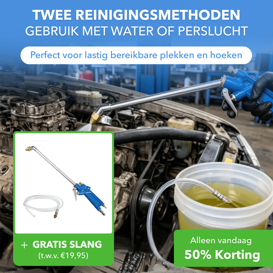 JetBlast™ - Hogedruk reinigingspistool voor lucht en vloeistof - Plofje