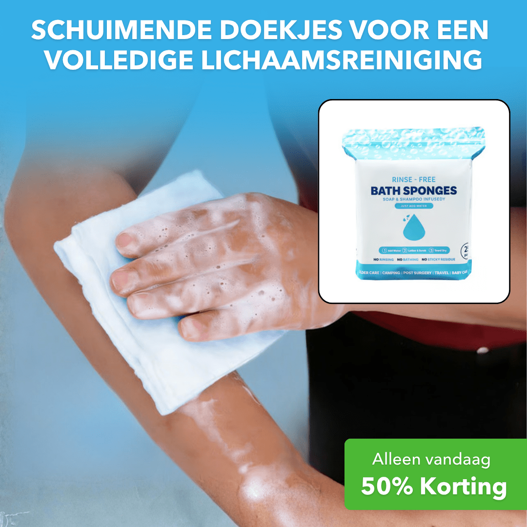 FreshWash™ - Schuimende wasdoekjes voor lichaamsreiniging zonder douche - Plofje