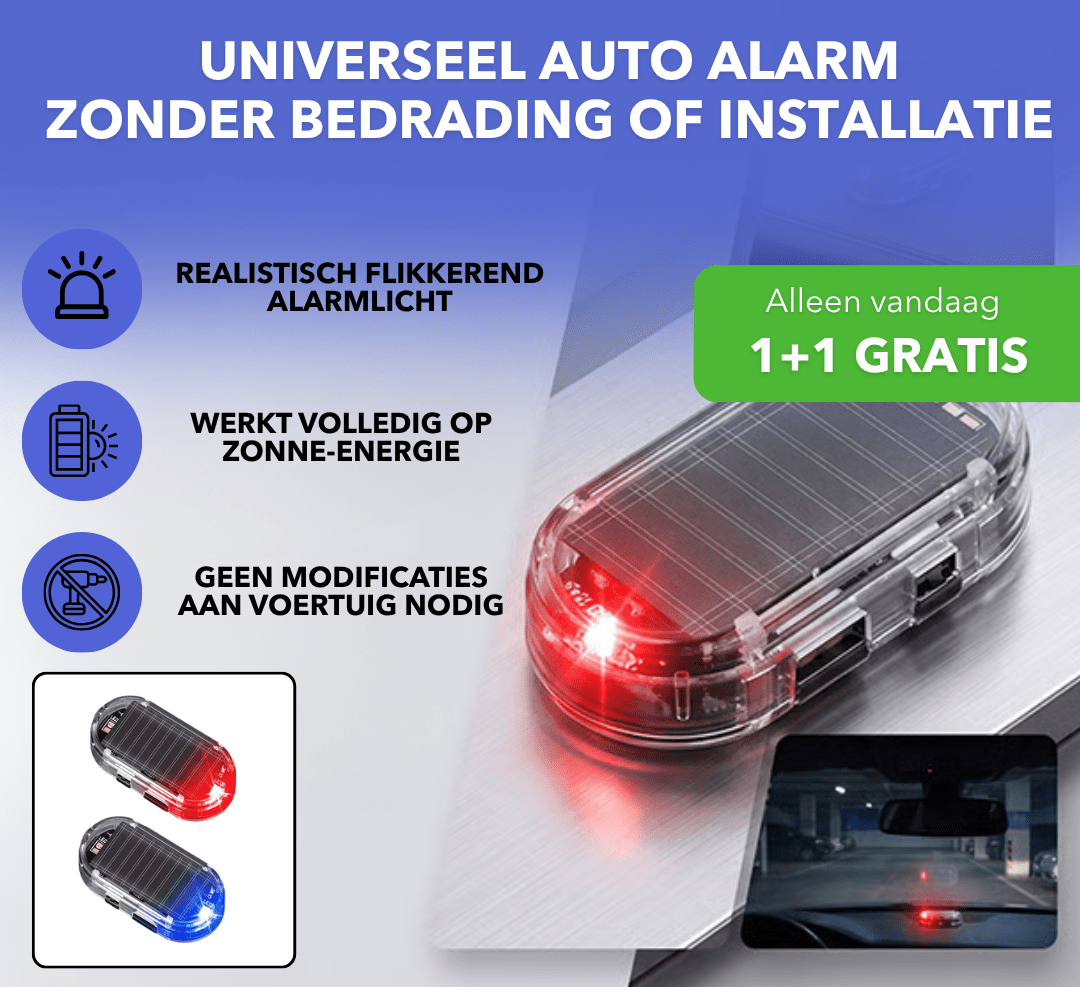 CarGuard™ - Draadloos alarmlicht met zonne-energie en bewegingssensor - Plofje