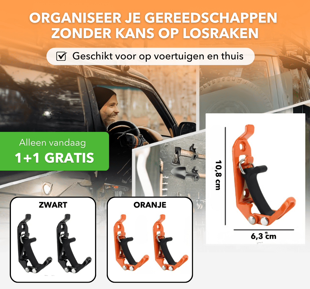 GripLock™ - Vergrendelbare gereedschapshouder met stevige grip - Plofje