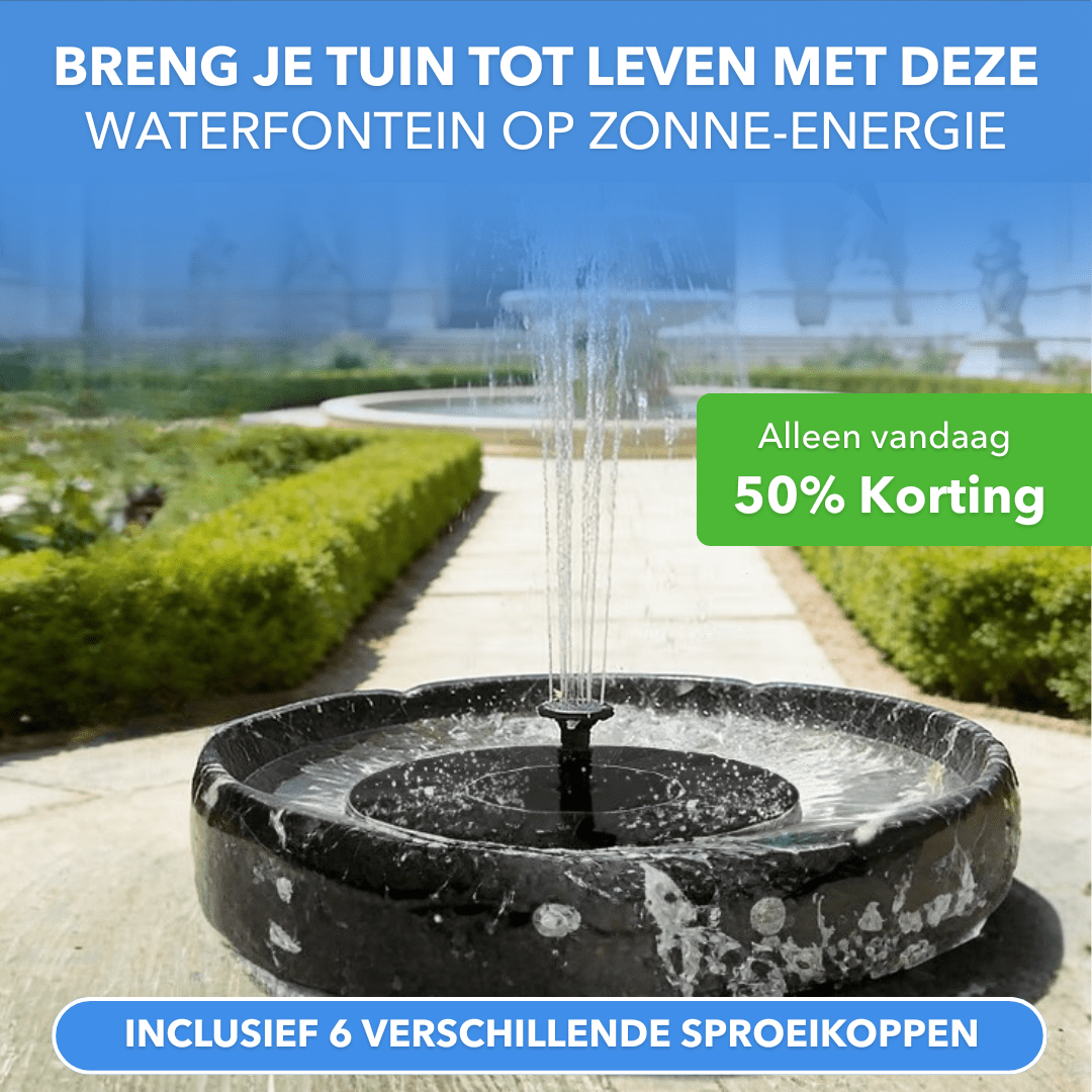 SolarFlow™ - Zonne - energie waterfontein voor in de tuin - Plofje
