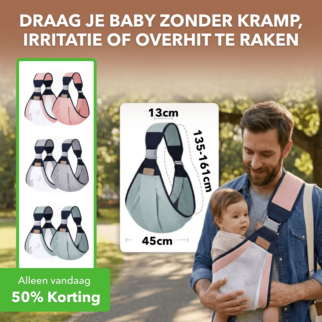 BabyCarry™ - Ergonomische babydrager met extra hoofdondersteuning - Plofje