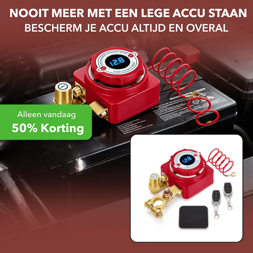 BatteryLock™ - Draadloze accu-hoofdschakelaar met afstandsbediening - Plofje
