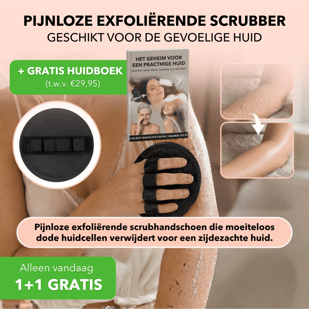 SmoothSkin™ - Exfoliërende scrubhandschoen voor een zijdezachte huid - Plofje