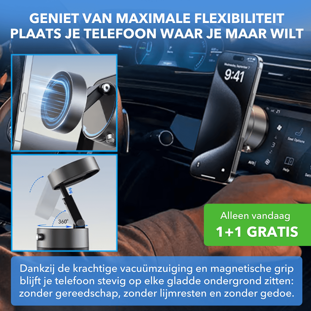 PhoneLock™ - Magnetische telefoonhouder met krachtige vacuümzuiging