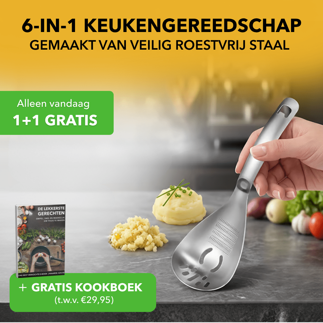 MultiChef™ - Multifunctionele 6-in-1 lepel van roestvrij staal - Plofje
