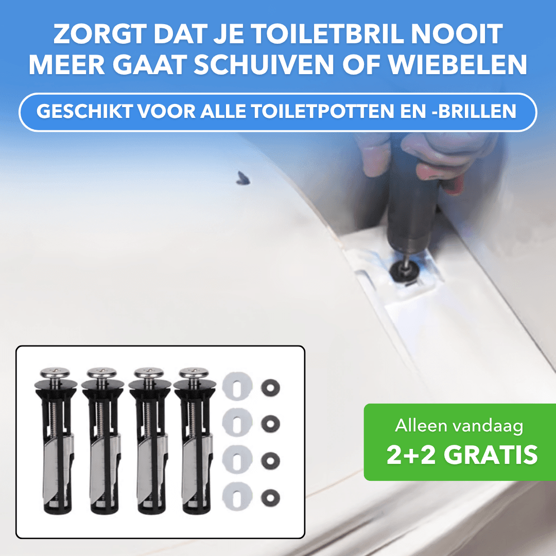 SeatFix™ - Versterkte bevestigingsset tegen een losse toiletbril - Plofje