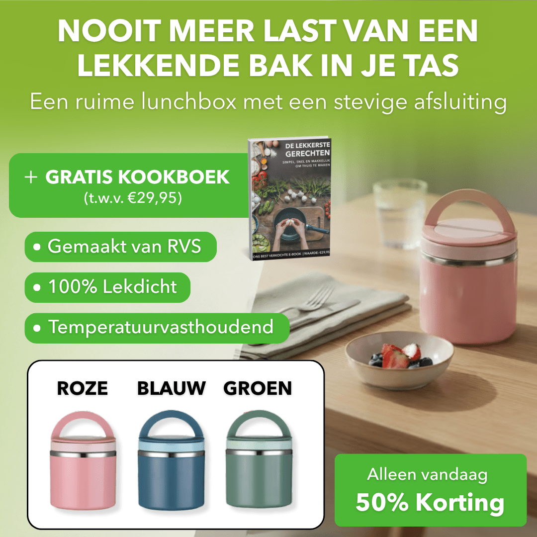 ThermoMeal™ - Geïsoleerde RVS bewaarbak voor warme maaltijden - Plofje