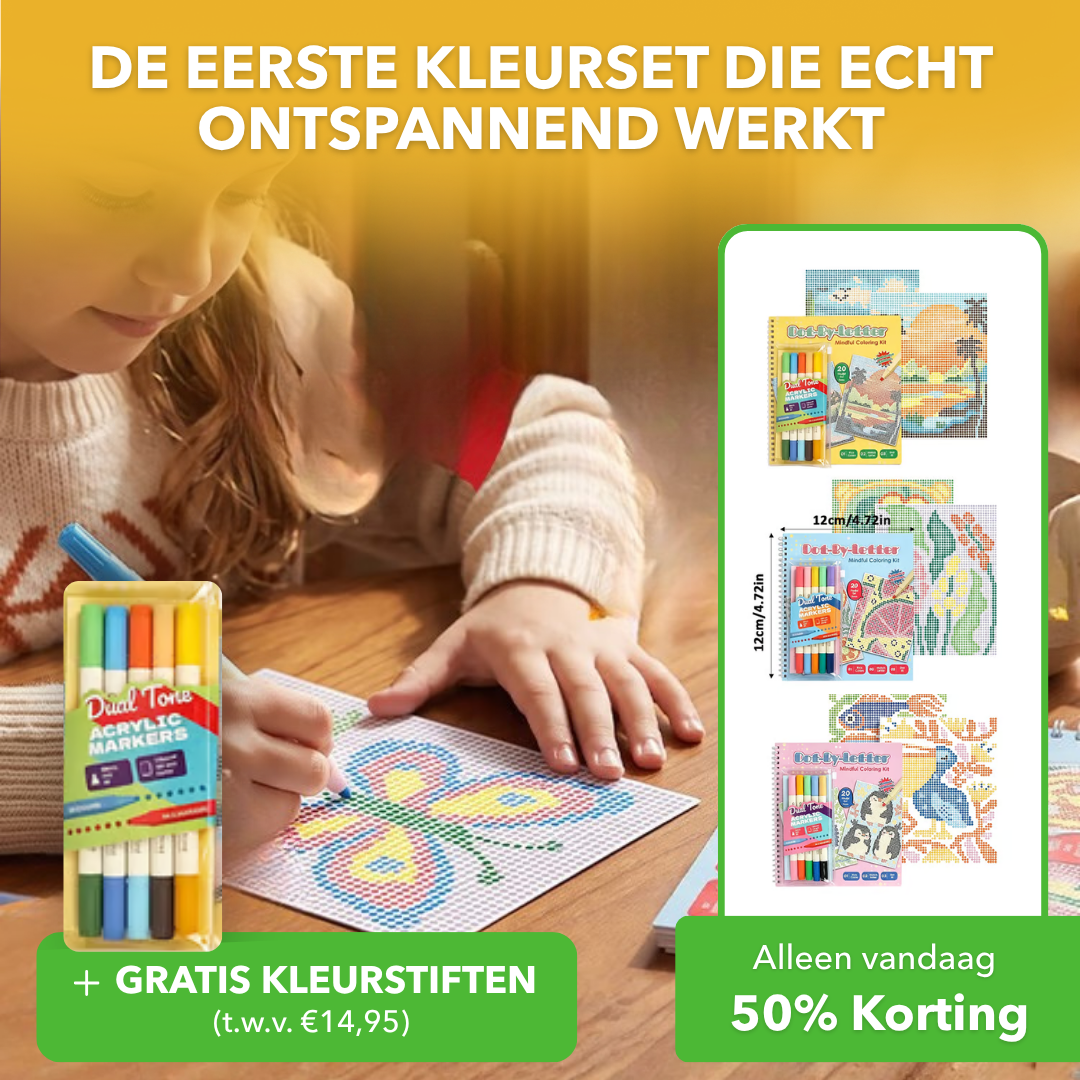ColorCalm™ - Creatieve kleurset voor ontspanning en rust - Plofje
