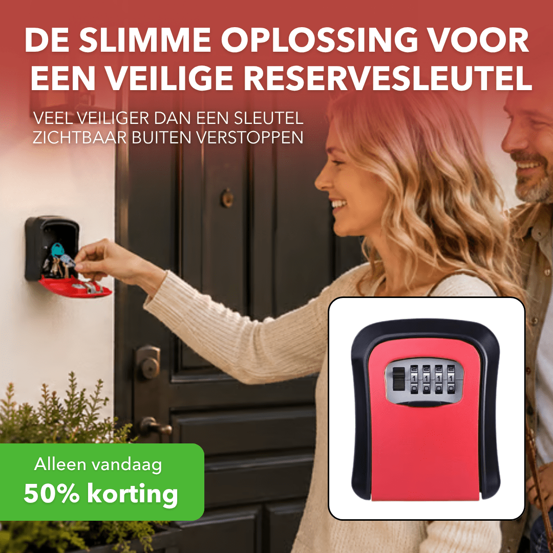 KeySafe™ - Weerbestendig sleutelkluisje met instelbare cijfercode - Plofje