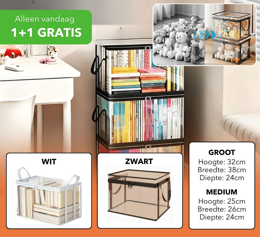 SafeBox™ - Transparante opbergbak voor al je spullen - Plofje