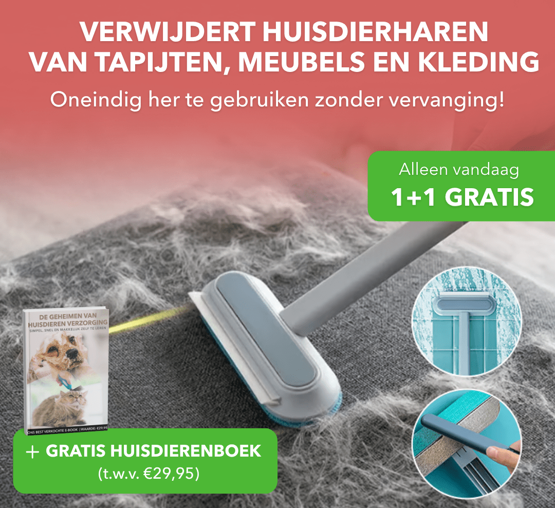 HairClean™ - Herbruikbare dierenhaarverwijderaar met zelfreinigende functie - Plofje