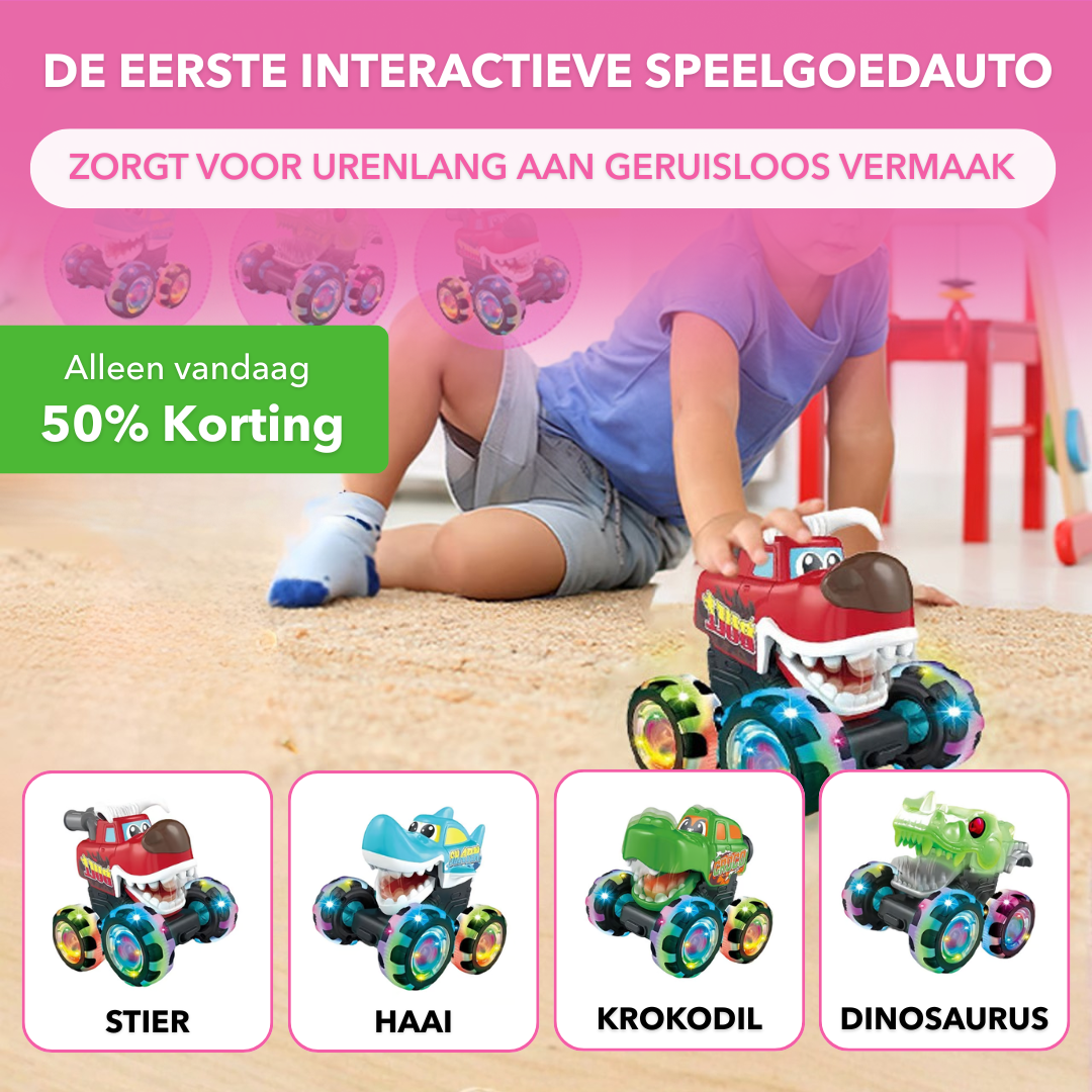 GlowRider™ - Interactieve monstertruck met LED - verlichting - Plofje