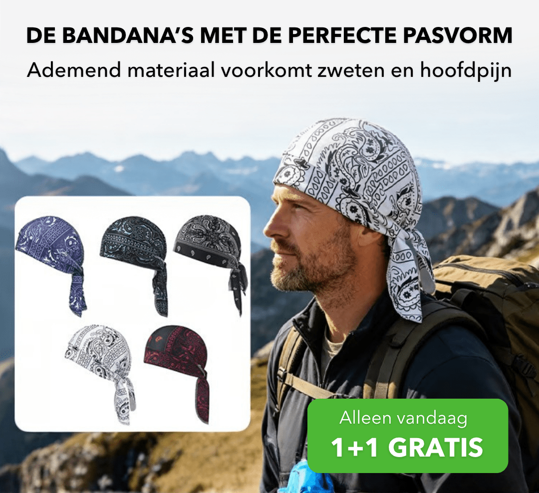 FlexHat™ - Elastische en ademende bandana voor optimaal comfort - Plofje