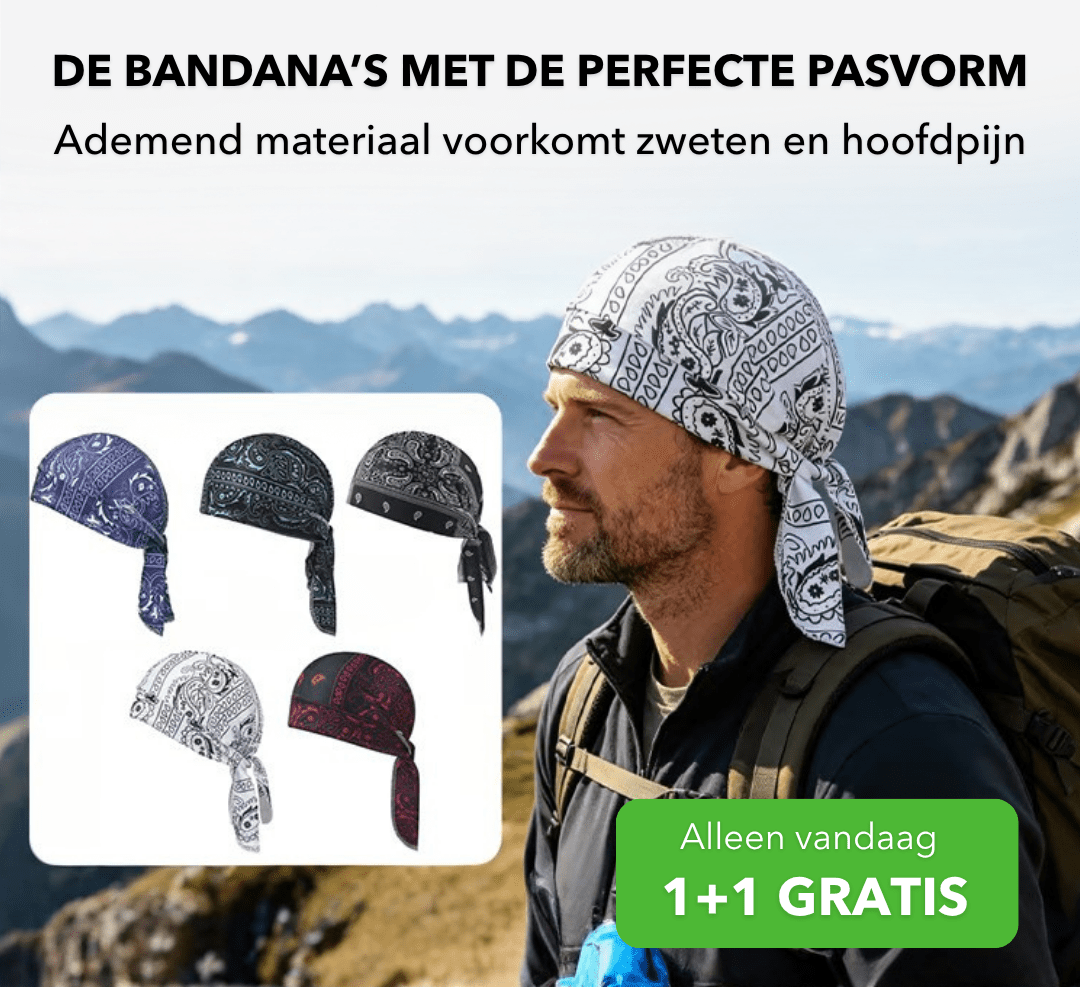 FlexHat™ - Elastische en ademende bandana voor optimaal comfort - Plofje