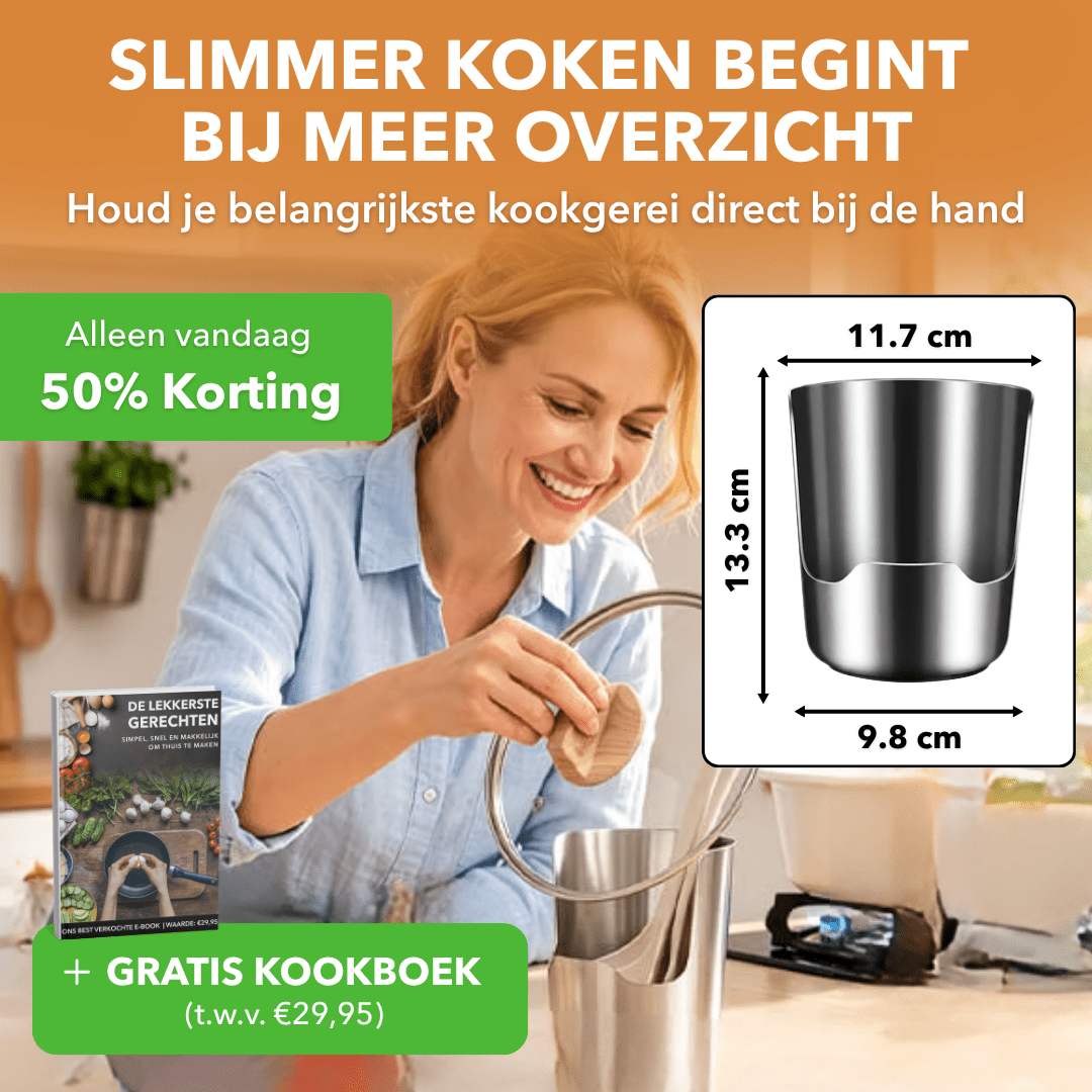 ChefPro™ - RVS houder voor pannendeksels en kookgerei - Plofje