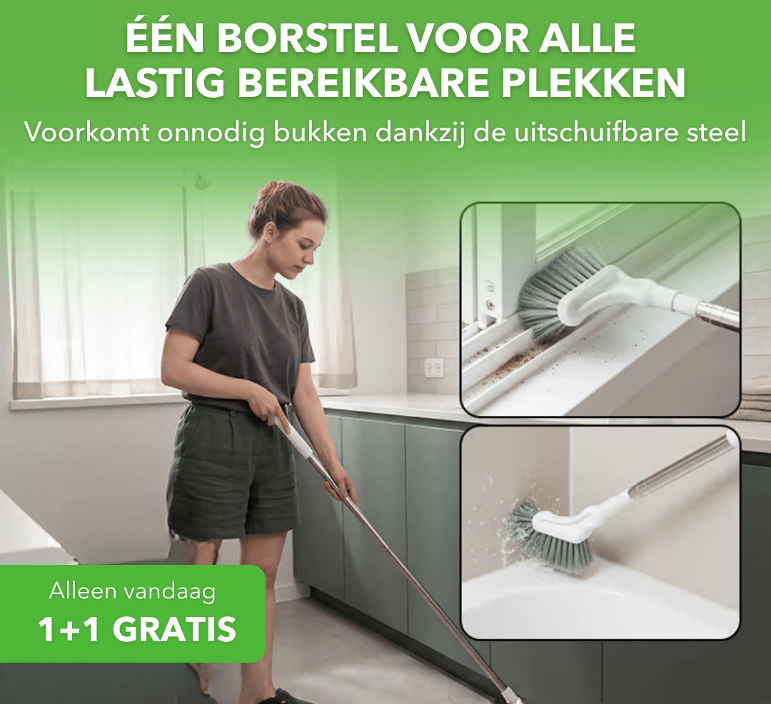 CleanPro™ - Uitschuifbare borstel voor moeilijk bereikbare plekken - Plofje