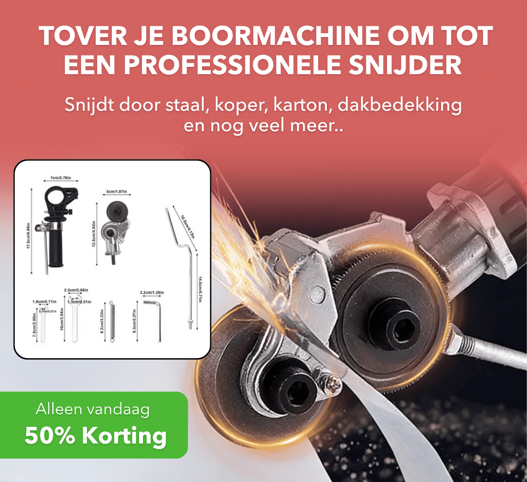 MetalPro™ - Metaalsnijder opzetstuk voor boormachines - Plofje