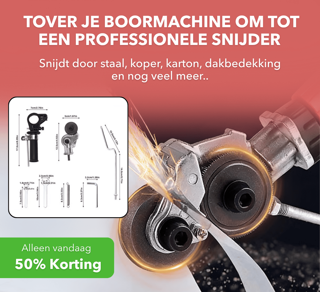 MetalPro™ - Metaalsnijder opzetstuk voor boormachines - Plofje