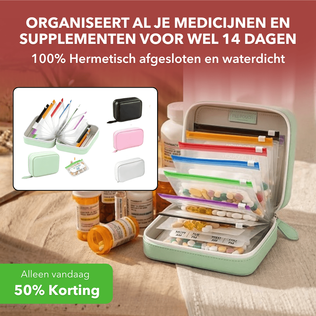 MedSafe™ - Waterdichte organizer voor medicijnen en supplementen - Plofje