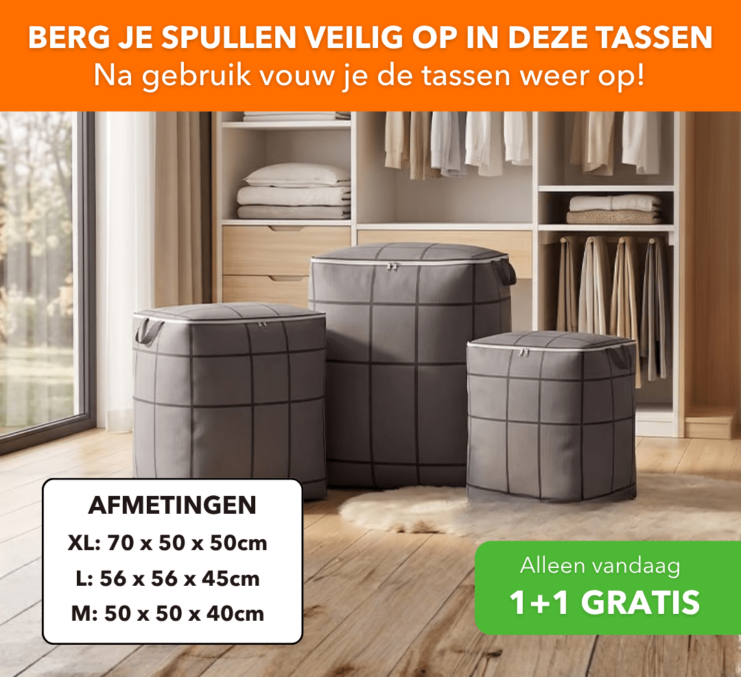 PackPro™ - Herbruikbare opbergtas met extra grote inhoud - Plofje