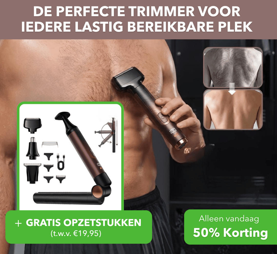 BodyTrim™ - 4-in-1 bodytrimmer met uitschuifbare handgreep - Plofje
