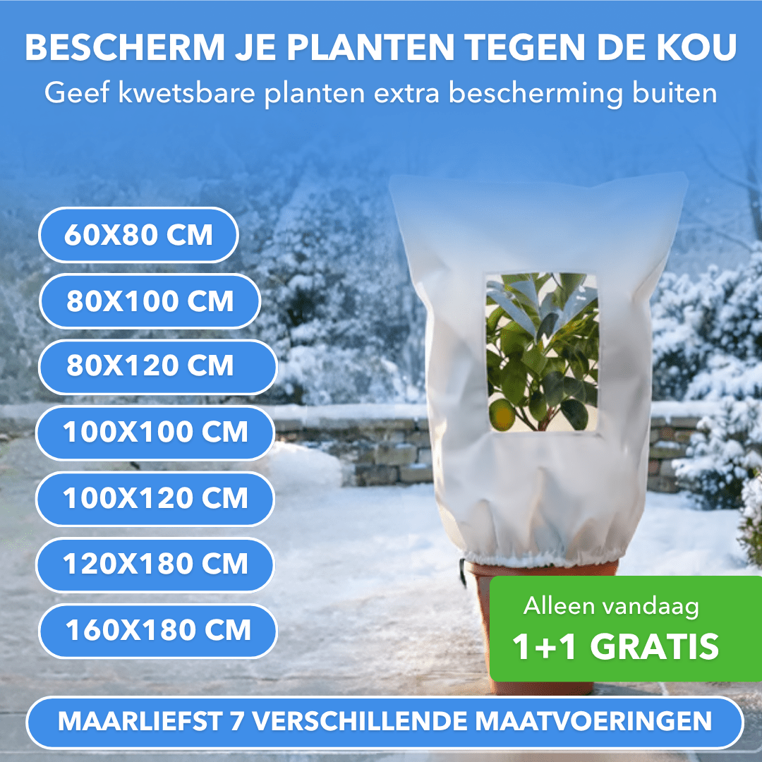 FrostCover™ - Ademend plantenbeschermhoes tegen vorst en storm - Plofje