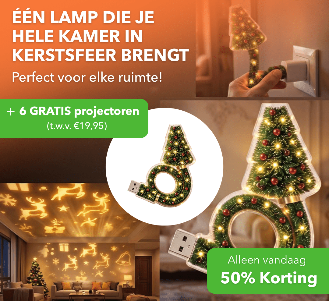 MerryGlow™ - Sfeervolle kerstlamp met ingebouwde projector - Plofje