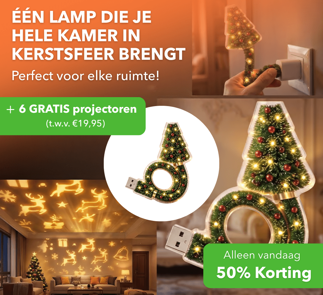 MerryGlow™ - Sfeervolle kerstlamp met ingebouwde projector - Plofje
