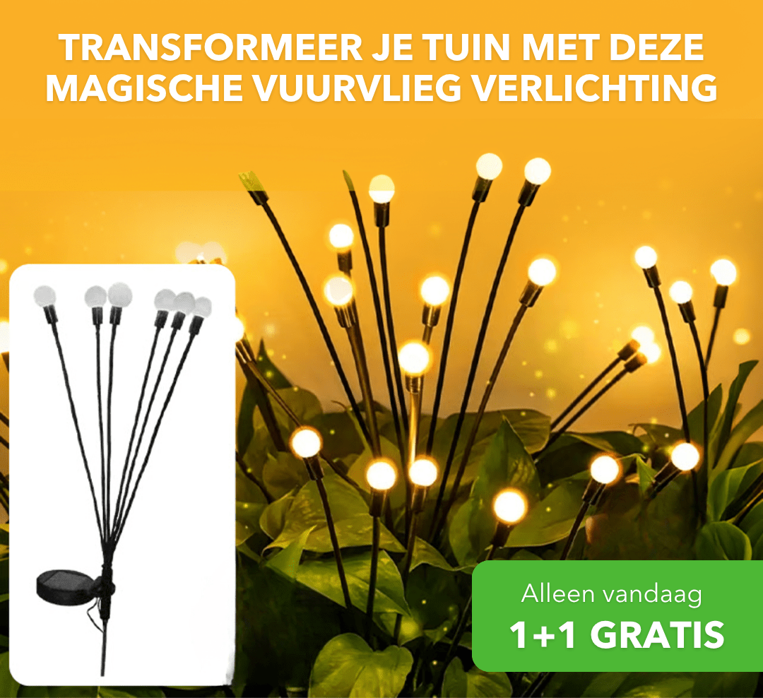 GlowFire™ - Zonne-energie tuinverlichting met vuurvliegeffect - Plofje