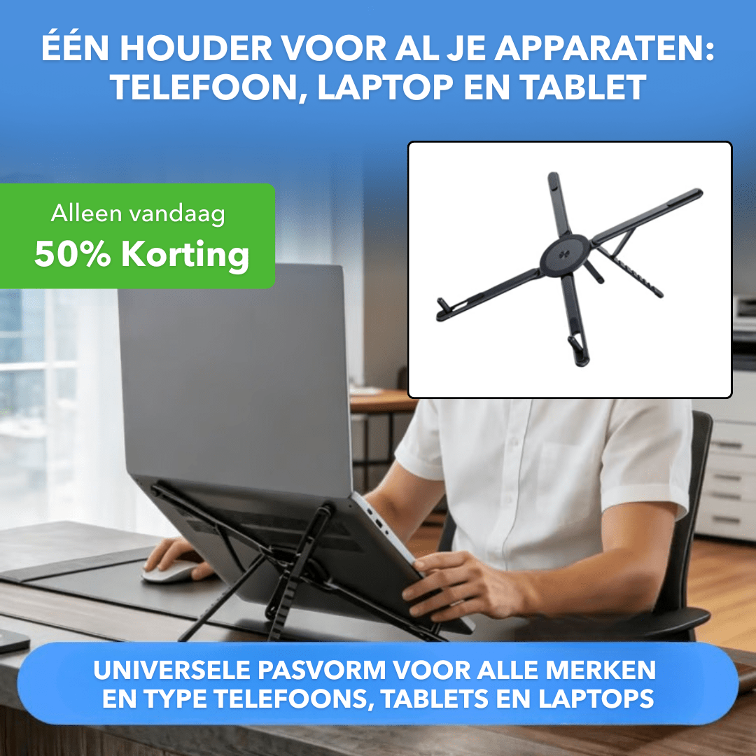 FlexStand™ - Opvouwbare magnetische standaard van aluminium - Plofje