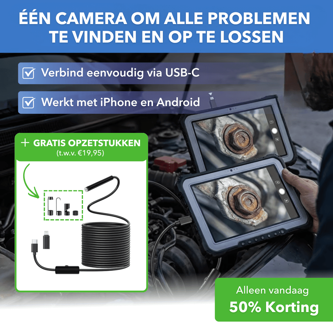 InspectPro™ - Inspectiecamera met LED-verlichting voor iPhone & Android - Plofje