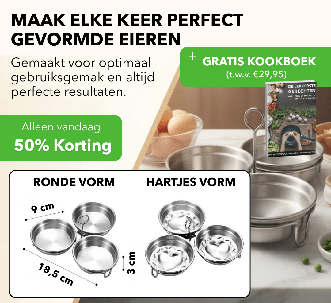 EggShape™ - RVS vorm voor perfect gevormde eieren - Plofje