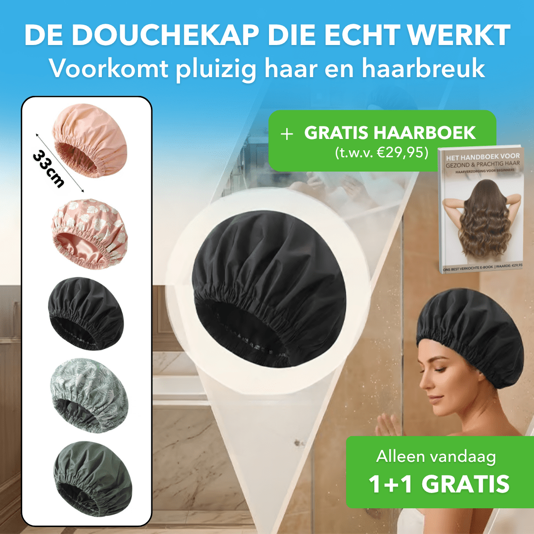 HairShield™ - Waterdichte douchekap met zachte satijnen voering - Plofje